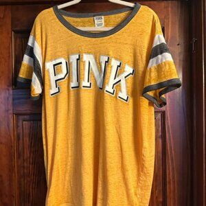 Yellow PINK Graphic Tee